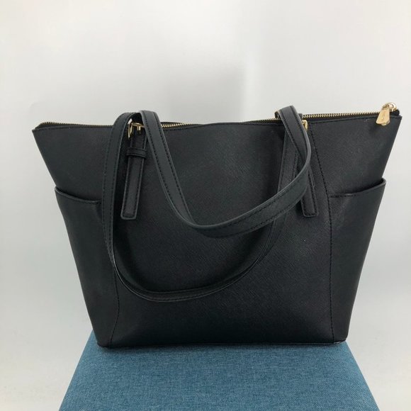 Michael Kors black classic Jet Set Saffiano leather tote bag & matching wallet - Picture 7 of 16